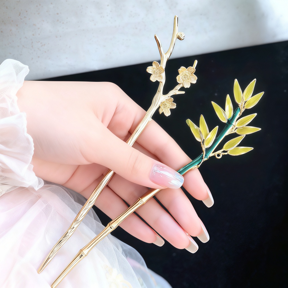 Hanbok Hair Pin - Horquilla de aleación esmaltada para mujer,