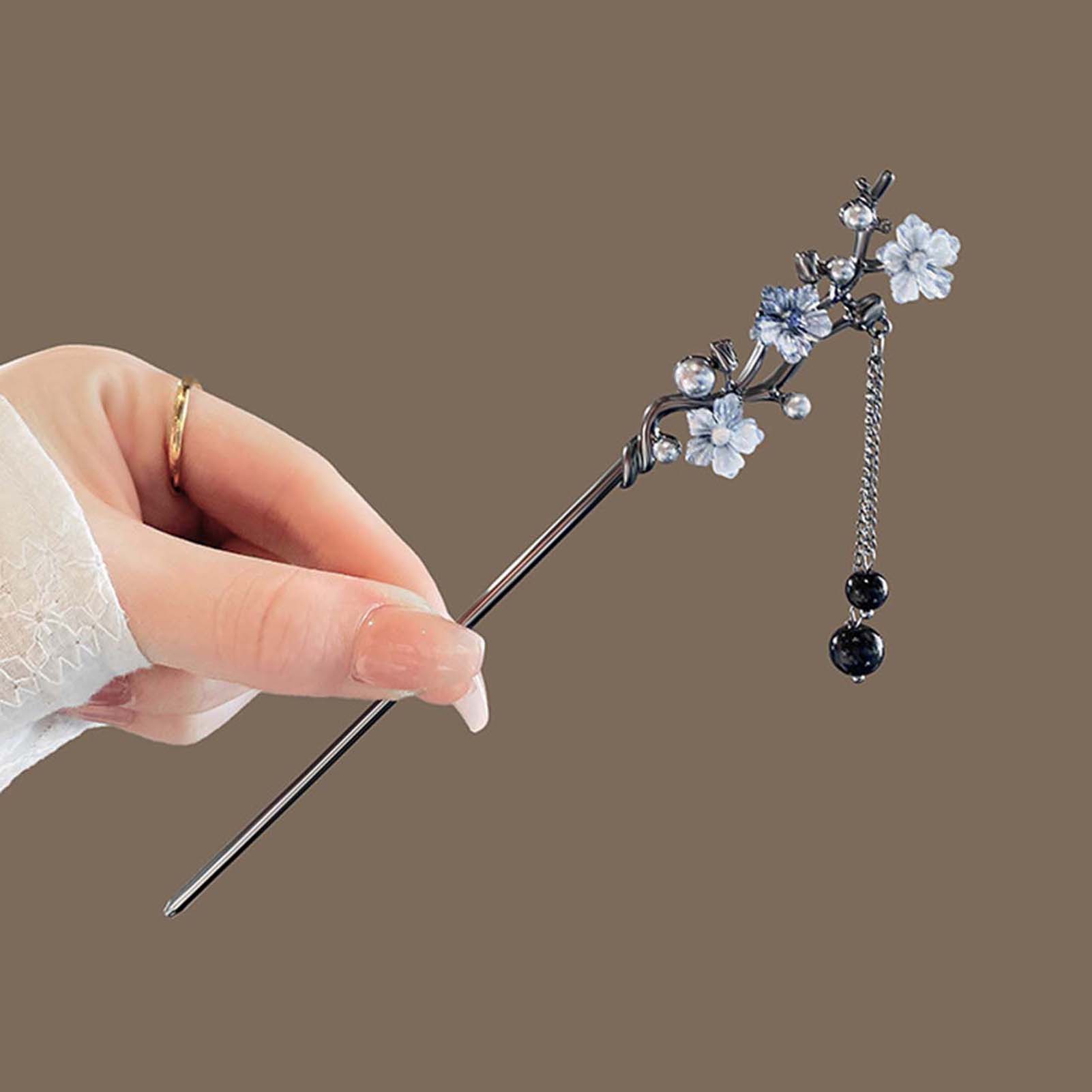 Hanbok Hair Pin - Horquillas de Metal Negras Estilo Chino,