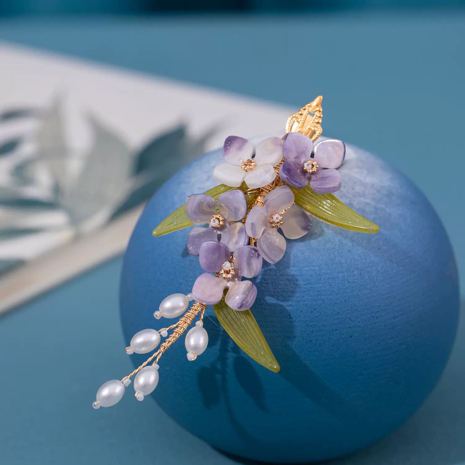 Hanbok Hair Pin - Pinzas para el cabello con flores,
