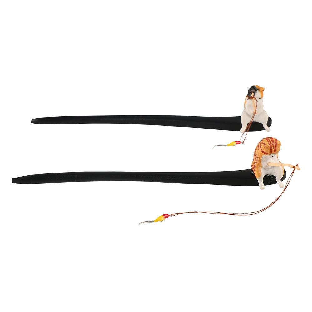 Lindo gato pesca palo de pelo  - Hanbok Hair Pin reseña y precio