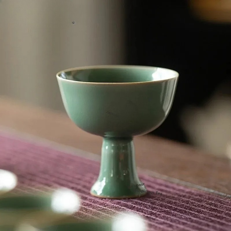 2 piezas/lote Taza de té indiv - Celadon Ceramic Cup reseña y precio