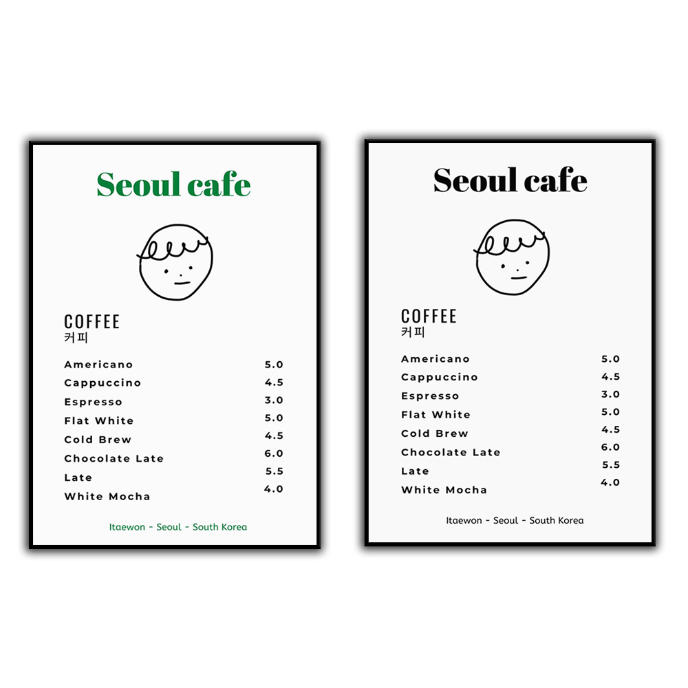 Seúl café impresión arte de pa - South Korea Lifestyle reseña y precio