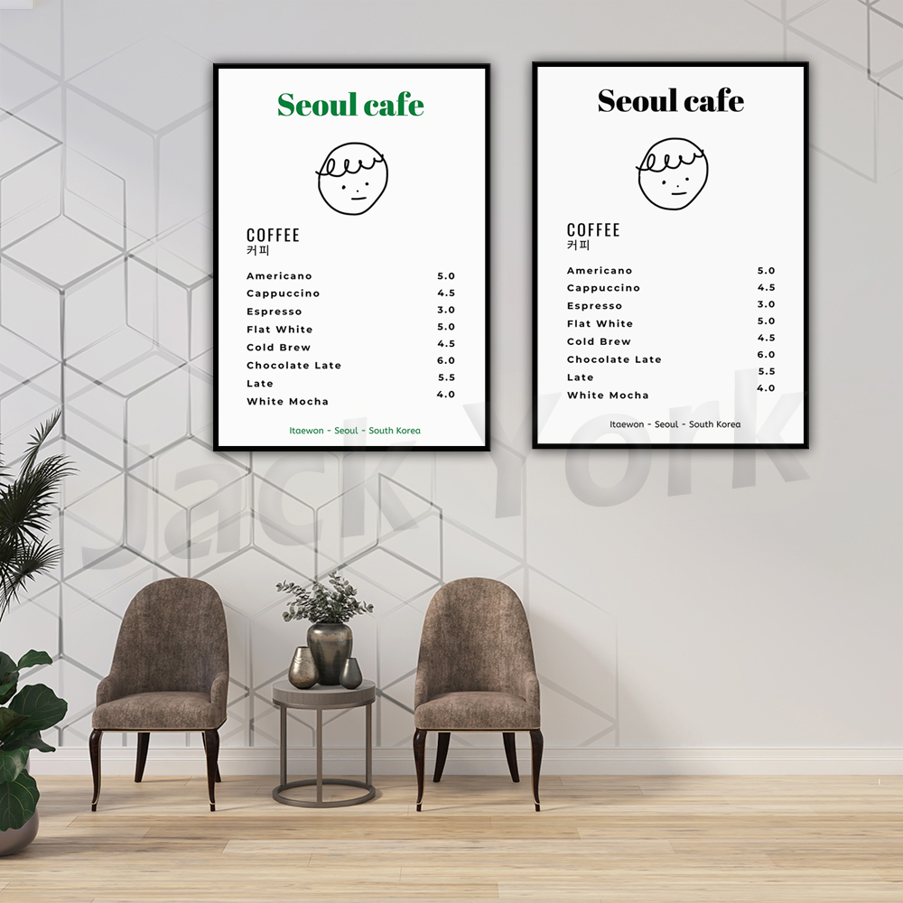 Seúl café impresión arte de pa - South Korea Lifestyle reseña y precio