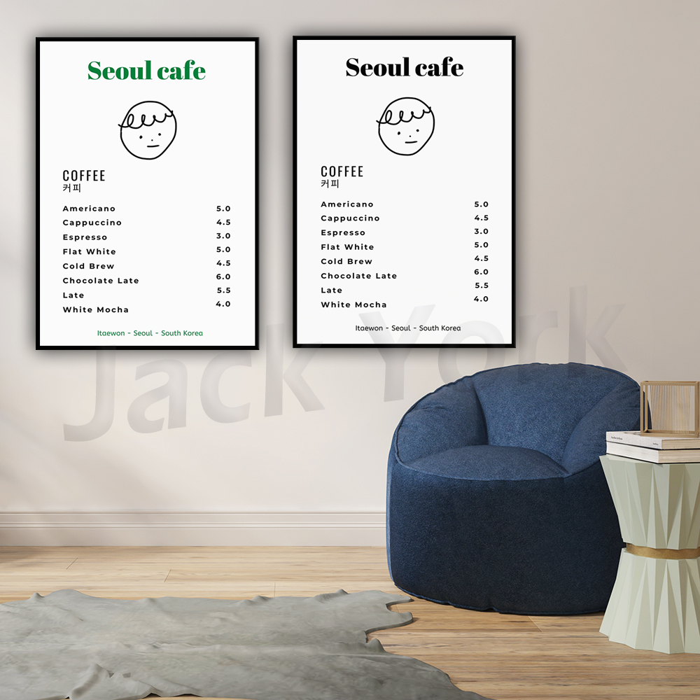 Seúl café impresión arte de pa - South Korea Lifestyle reseña y precio