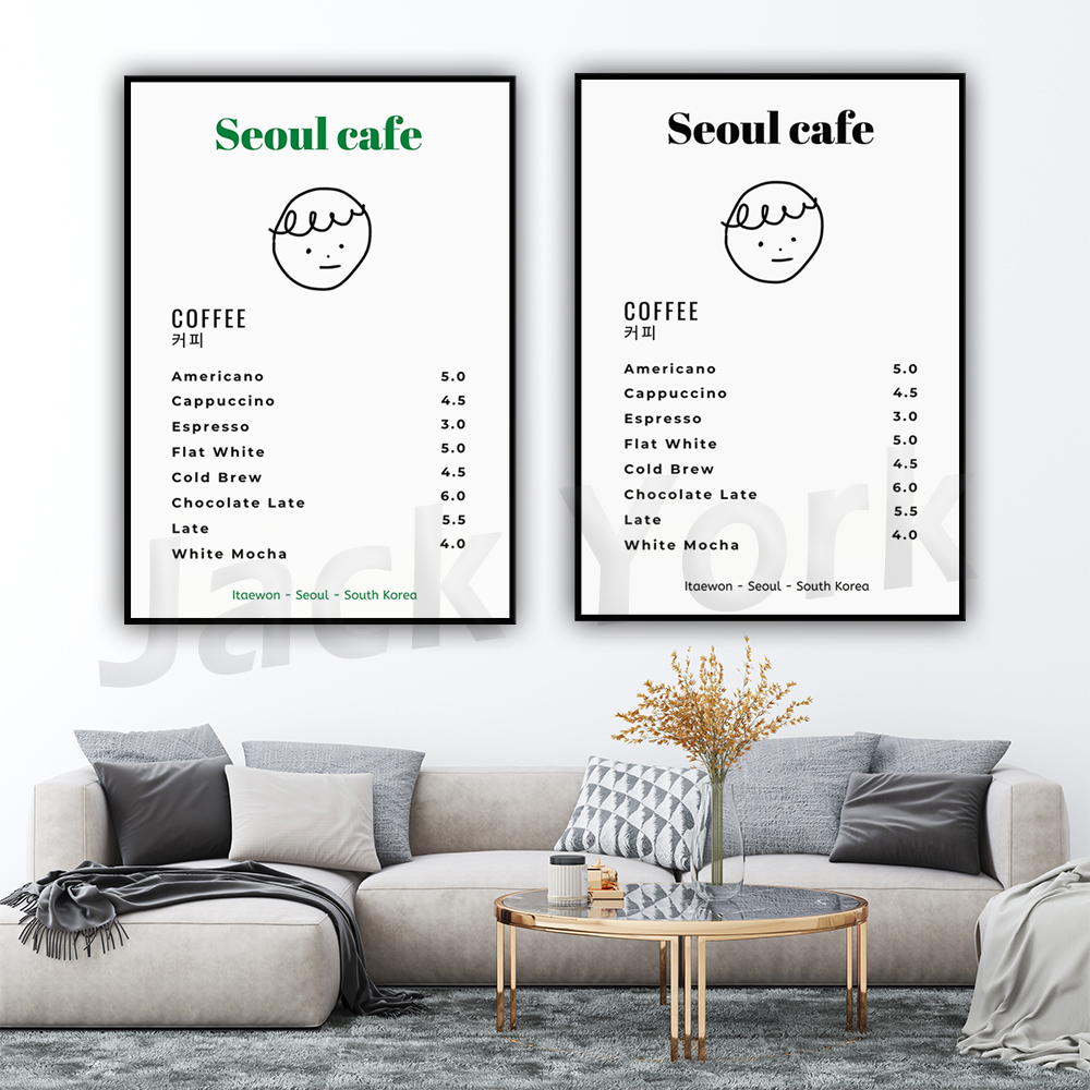 Seúl café impresión arte de pa - South Korea Lifestyle reseña y precio