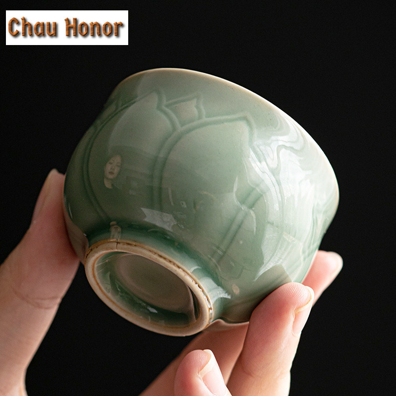 65ml Retro celadón muestra de  - Celadon Ceramic Cup reseña y precio