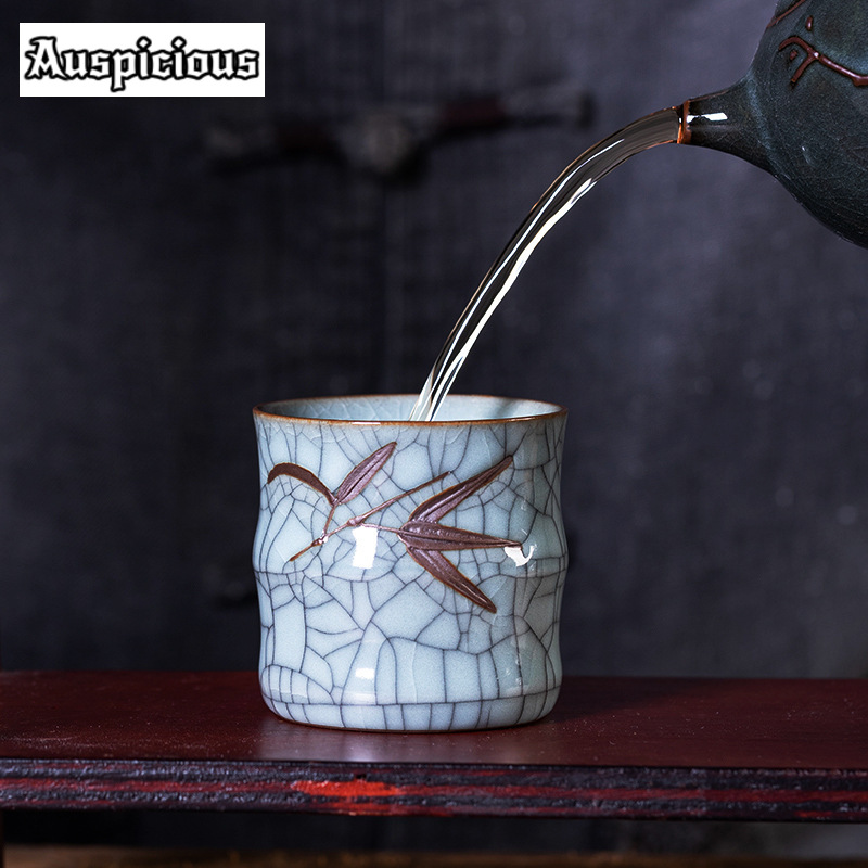 Taza de té de cerámica con for - Celadon Ceramic Cup reseña y precio